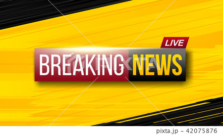 Creative vector illustration of world live breaking news. TV channel show broadcast art design 42075876