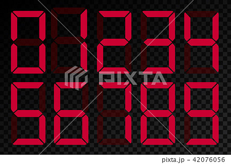 Creative vector illustration of calculator liquid crystal digital numbers isolated on background 42076056