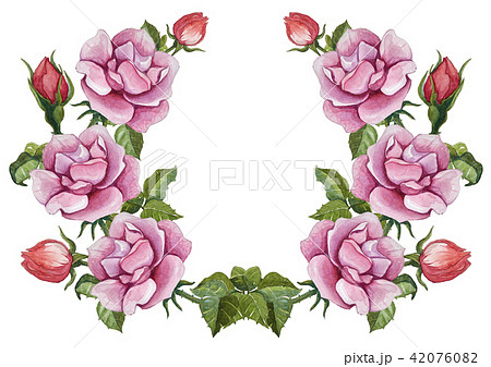 Big rose painting with love by watercolor style Big rose painting with love by watercolor style 42076082