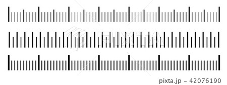 Creative vector illustration of size indicators set isolated on background. Different unit distances 42076190