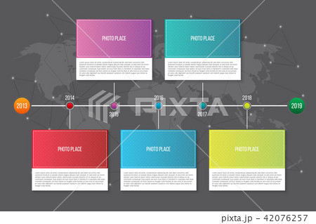 Creative vector illustration of infographic company milestones timeline template isolated on Creative vector illustration of infographic company milestones timeline template isolated on 42076257
