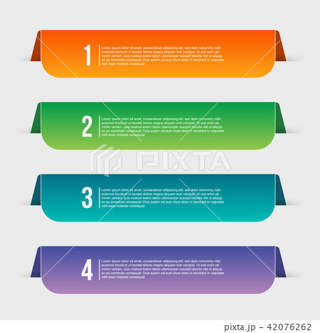 Creative vector illustration of infographics template step isolated on transparent background. Art 42076262