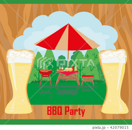Barbecue Party Invitation card Barbecue Party Invitation card 42079015
