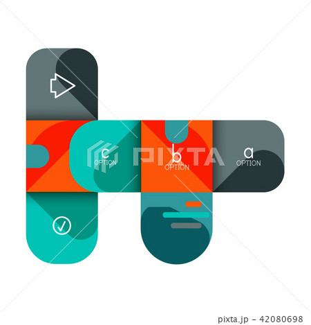 Infographics option and step by step in rounded squares, element of chart, graph, diagram with Infographics option and step by step in rounded squares, element of chart, graph, diagram with 42080698