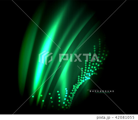 Neon glowing techno lines, hi-tech futuristic abstract background template with square shapes Neon glowing techno lines, hi-tech futuristic abstract background template with square shapes 42081055