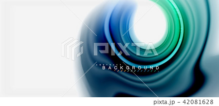 Rainbow fluid colors abstract background twisted liquid design, colorful marble or plastic wavy 42081628