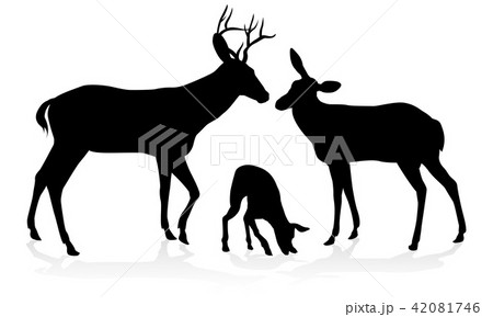 Deer Family Silhouettes 42081746