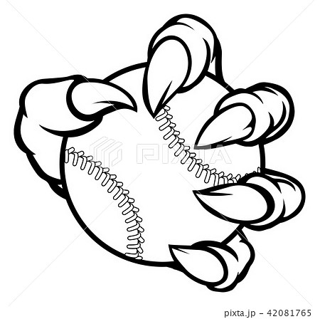 Monster or animal claw holding Baseball Ball 42081765