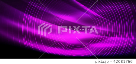 Neon glowing lines, magic energy space light concept, abstract background wallpaper design 42081766