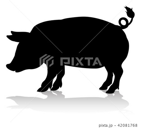 Pig Farm Animal Silhouette 42081768