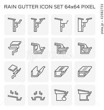 rain gutter icon 42082733