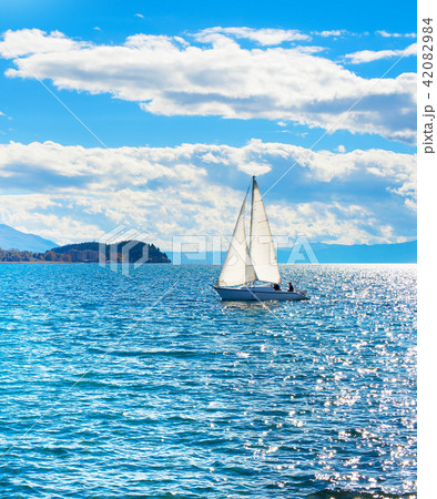 Yacht on Ohrid lake, Macedonia 42082984