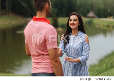 Couple have fun, smile and dancing 42083185