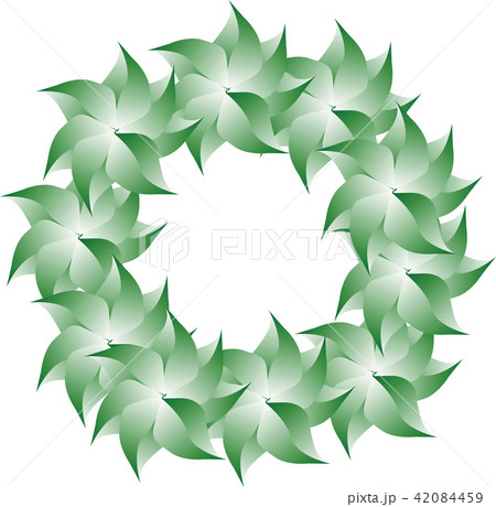 Frame of green bright leaves vector EPS10 42084459