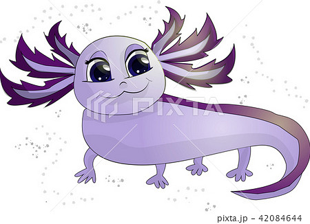 Illustration of a Happy Purple Axolotl vector EPS1 Illustration of a Happy Purple Axolotl vector EPS1 42084644