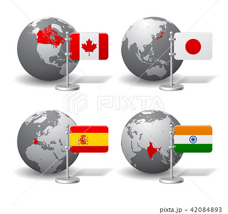 Canada, Japan, Spain and India location 42084893