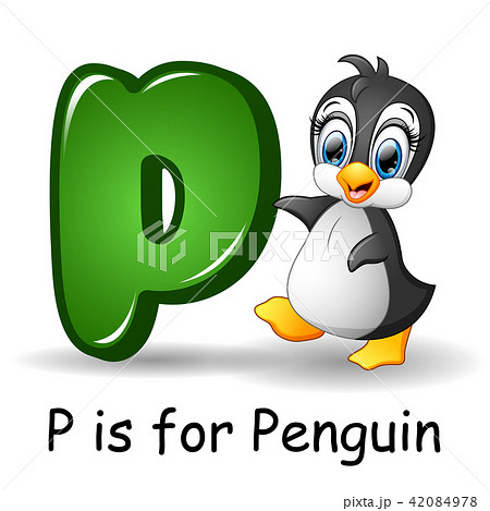 Animals alphabet: P is for Penguin - Stock Illustration [42084978