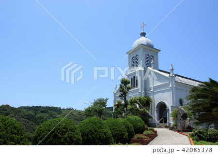 青空と大江天主堂 長崎県 青空と大江天主堂 長崎県 42085378