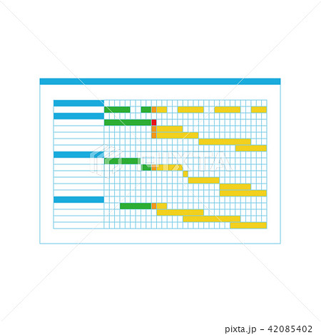 ガントチャートのイラスト素材 42085402 Pixta
