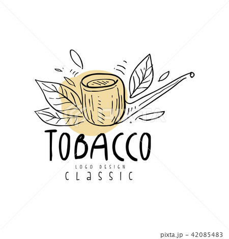 Tobacco logo design, hand drawn emblem can be used for smoke shop, gentlemens club and tobacco Tobacco logo design, hand drawn emblem can be used for smoke shop, gentlemens club and tobacco 42085483