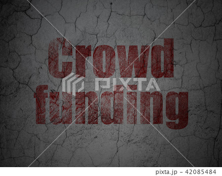 Business concept: Crowd Funding on grunge wall background 42085484
