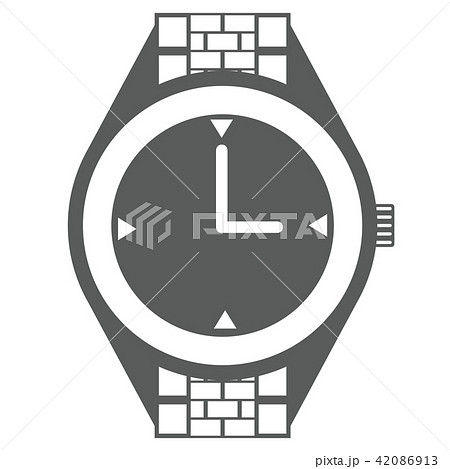 腕時計 時計 時 時刻 イラスト アイコンのイラスト素材