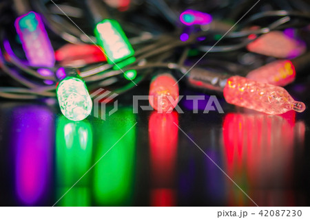 Reflection of colored lights. Reflection of colored lights. 42087230