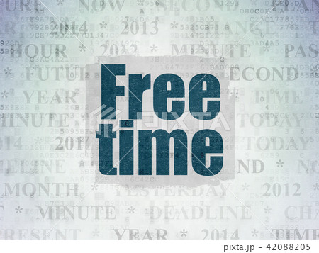 Timeline concept: Free Time on Digital Data Paper background 42088205
