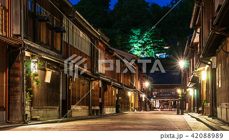 金沢 ひがし茶屋街 夜景 金沢 ひがし茶屋街 夜景 42088989