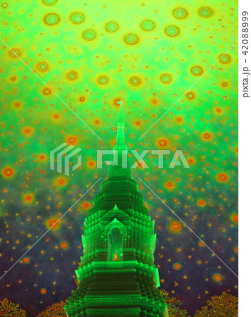 ワット・パクナム寺院の仏塔内 42088999
