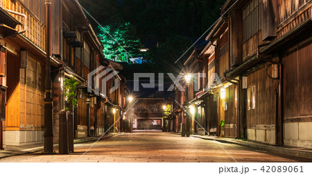 金沢 ひがし茶屋街 夜景 金沢 ひがし茶屋街 夜景 42089061
