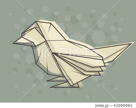 Simple illustration drawing outline sparrow. Simple illustration drawing outline sparrow. 42090062