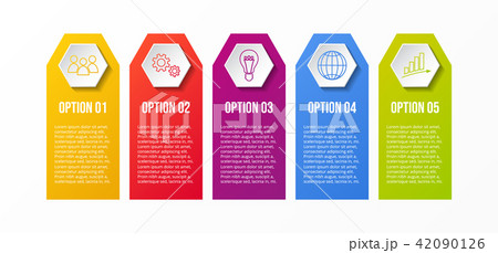 Business infographic - colourful template. Vector. 42090126