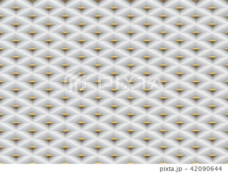 Vector white gold embossed grid seamless pattern 42090644