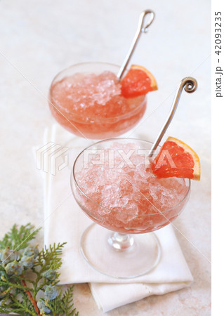 Grapefruit granita, frozen summer dessert 42093235