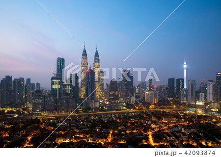 Panoramic view of Kuala Lumpur city skyline Panoramic view of Kuala Lumpur city skyline 42093874