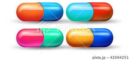 A Set of Colourful Capsule 42094251
