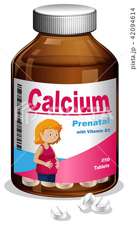 Bottle of prenatal calcium with Vitamin D3 42094614