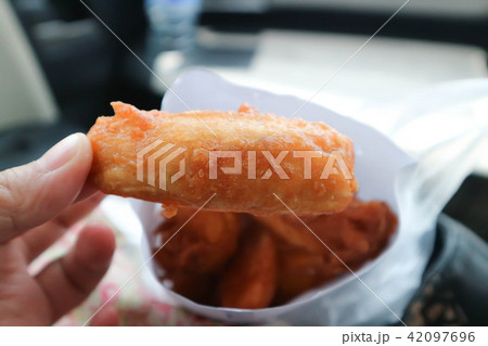 deep fried banana or fried banana ball 42097696
