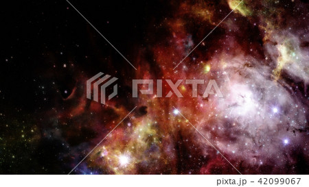 Universe filled with nebula and galaxy. 42099067