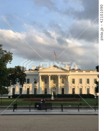 ホワイトハウス　夕方　縦 42101090