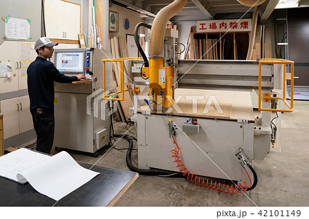 工場、職人、操作　作業　大工　作業員 42101149