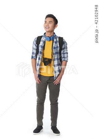 Cheerful tourist Cheerful tourist 42102948