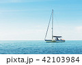 Yacht in the sea against blue sky 42103984