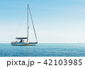Yacht in the sea against blue sky 42103985