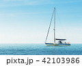 Yacht in the sea against blue sky 42103986