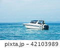 Speed boat on the sea with blue sky. 42103989