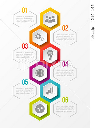 Colourful infographic template with icons. Vector. 42104146