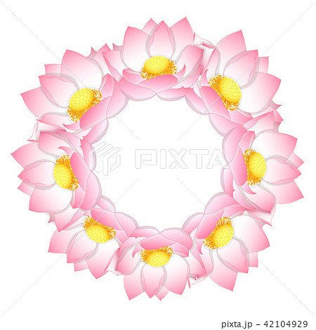 Pink Indian lotus Wreath 42104929
