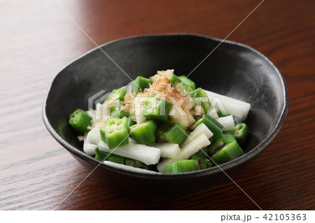 オクラと長いものぽん酢あえ オクラと長いものぽん酢あえ 42105363